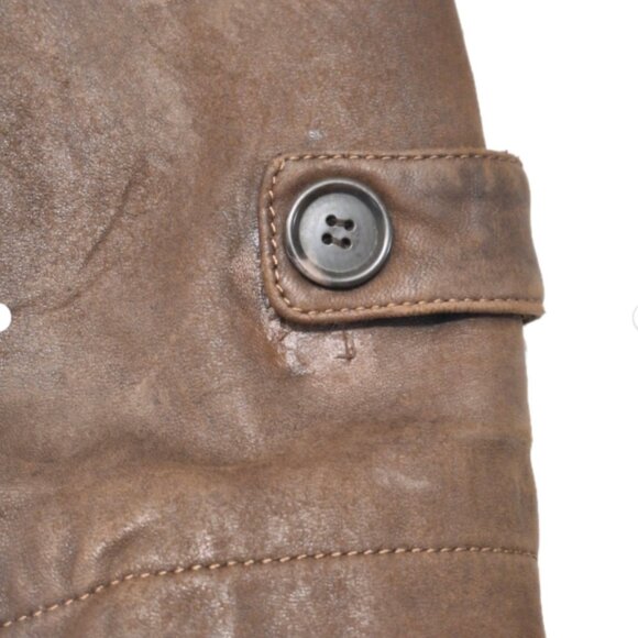 DANIER MEN'S BUTTON DOWN LEATHER  JACKET SIZE MEDIUM REMOVABLE LINER - Picture 7 of 8